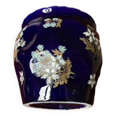 Gien porcelain pot cover - midnight blue