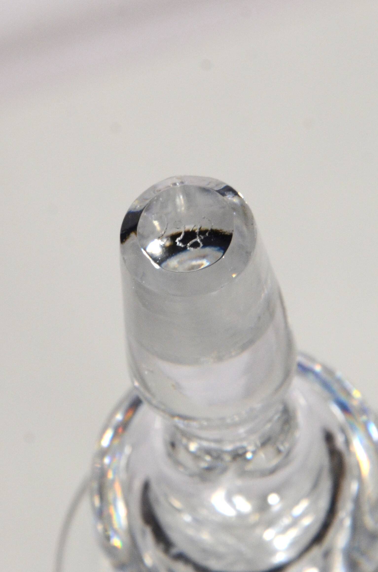 Cut crystal carafe from Saint-Louis, Chantilly model, no. 228, France.