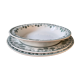 Set of 3 round dishes XIXth, Boch Frères Keramis, Trifolium model