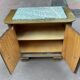 Oak and marble bedside table