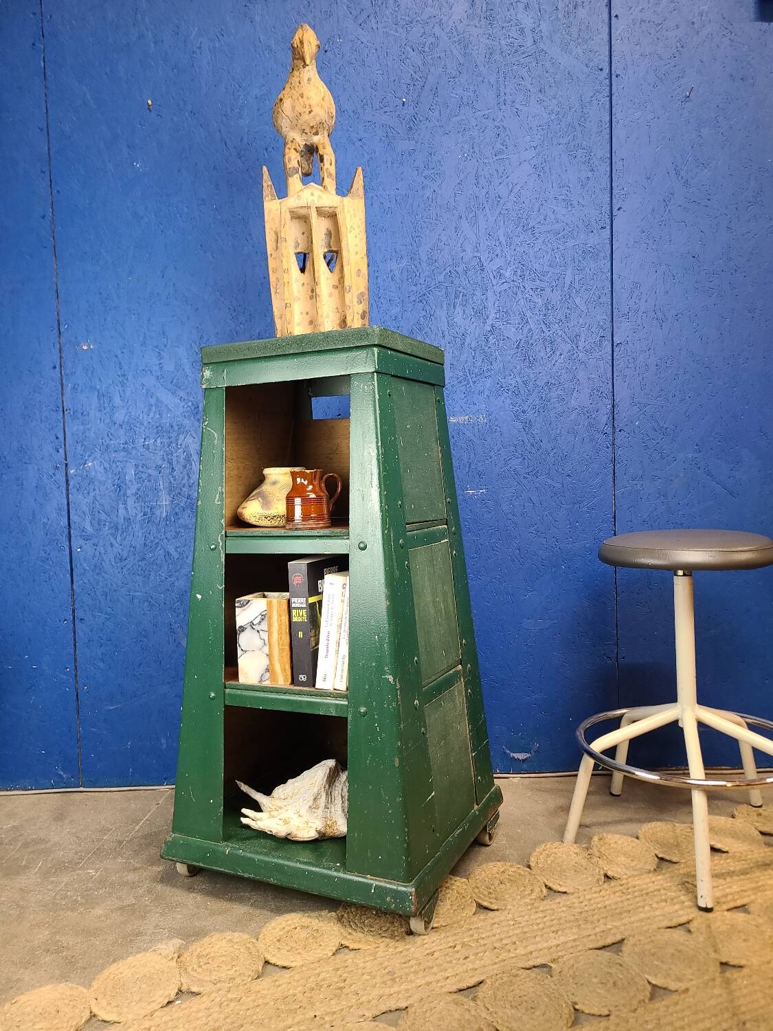 Trade furniture, vintage industrial bookcase circa 1950