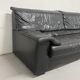 3-seater sofa by Durlet Belgium | Vintage black leather postmodern design |
