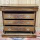 Louis Philippe chest of drawers with 5 drawers from the 19th century in cherry wood with glass knobs