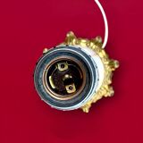 Antique lamp base in gilded brass and onyx – H26 cm – 1960s