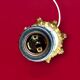 Antique lamp base in gilded brass and onyx – H26 cm – 1960s