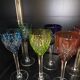 12 coloured cups / glasses Saint-Louis model Chantilly