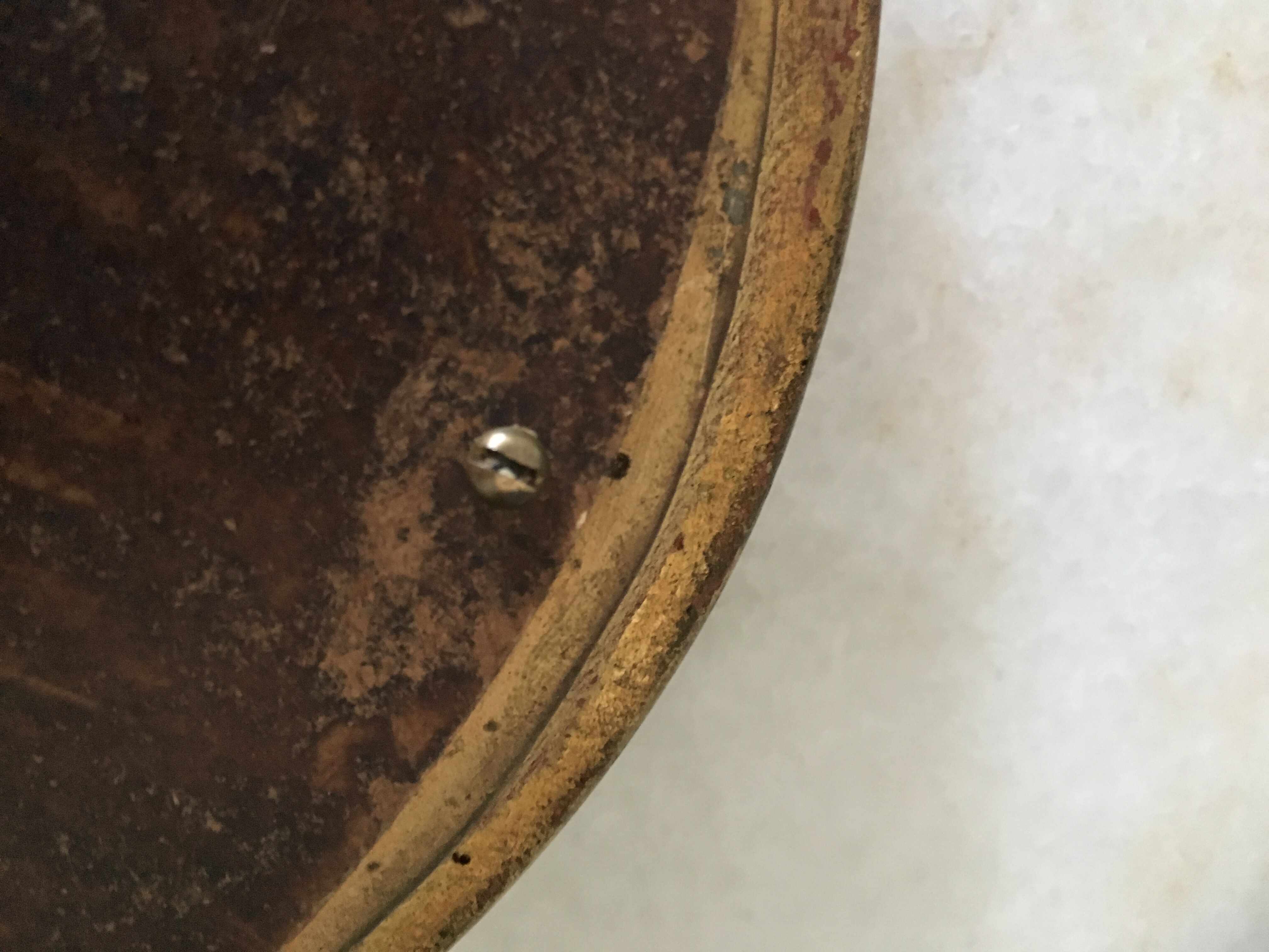 Oval wall mirror frame Golden plaster 22cm