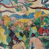 Paul senac Huile sur toile les baigneuses tableau ancien