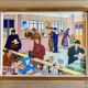 Educational poster elocution Rossignol vintage 60s - a snow day in the village and the Post Office