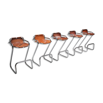 Set of 5 Dal Vera bar stools 'Les Arcs' 1960