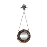 Small black metal sun mirror, 1950s