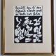 Screenprint after Jean Dubuffet framed under glass 28 cm by 33 cm