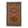 Jute handwoven kilim runner carpet, rug, 75 x 120 cm