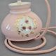 Vintage pink walkman floral pattern and golden frieze