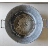 Old vintage retro zinc basin