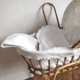 Rattan couffin on stand