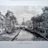 Utrecht, Netherlands, Vintage engraving, printed in 1879.