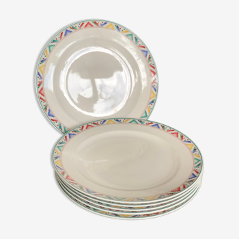 Six large porcelain plates Villeroy and Boch