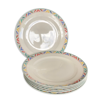 Six large porcelain plates Villeroy and Boch