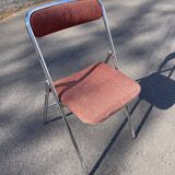 Souvignet 1970 stainless steel folding chair