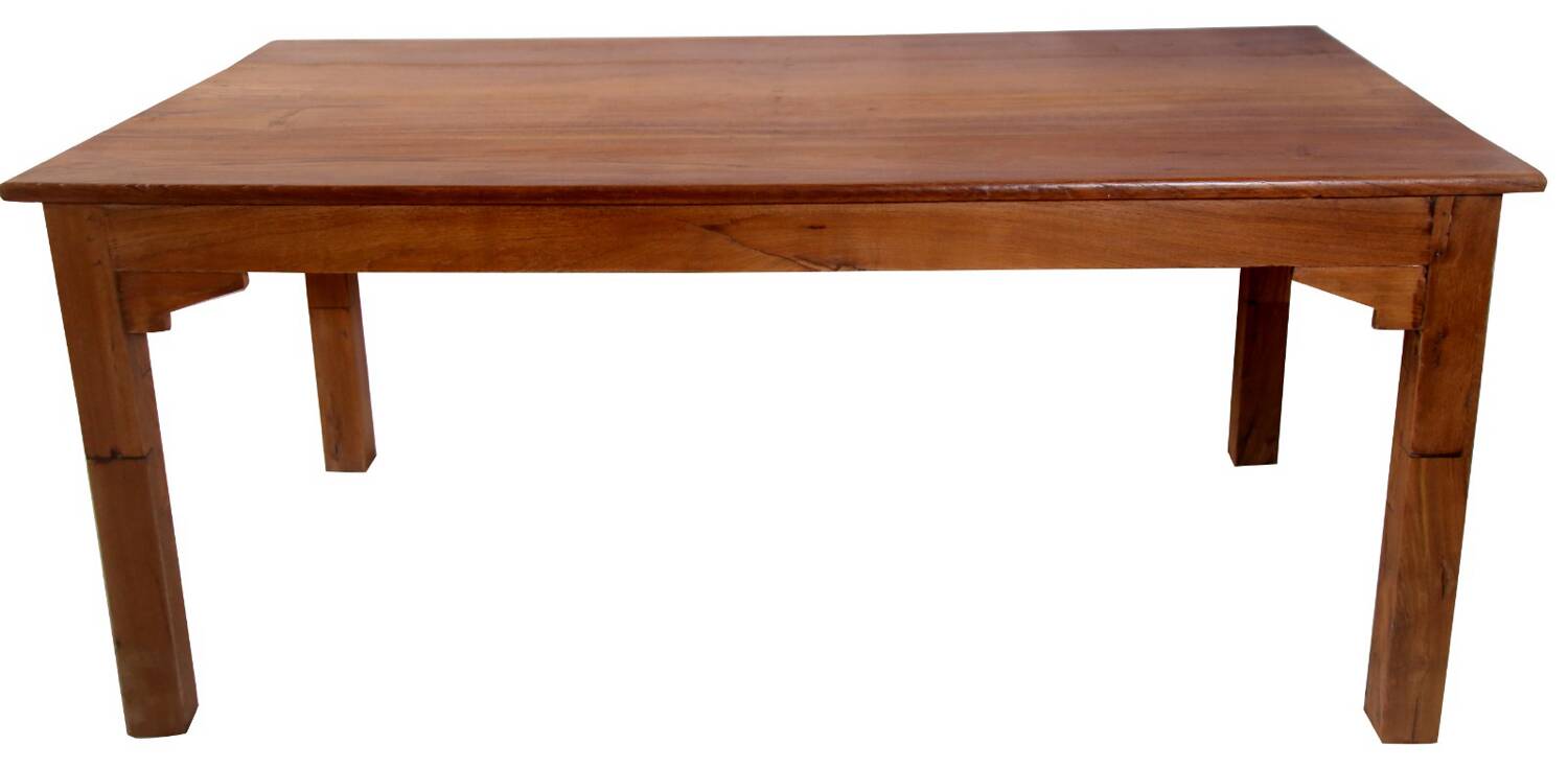Table de ferme, d'atelier ancienne en teck birman