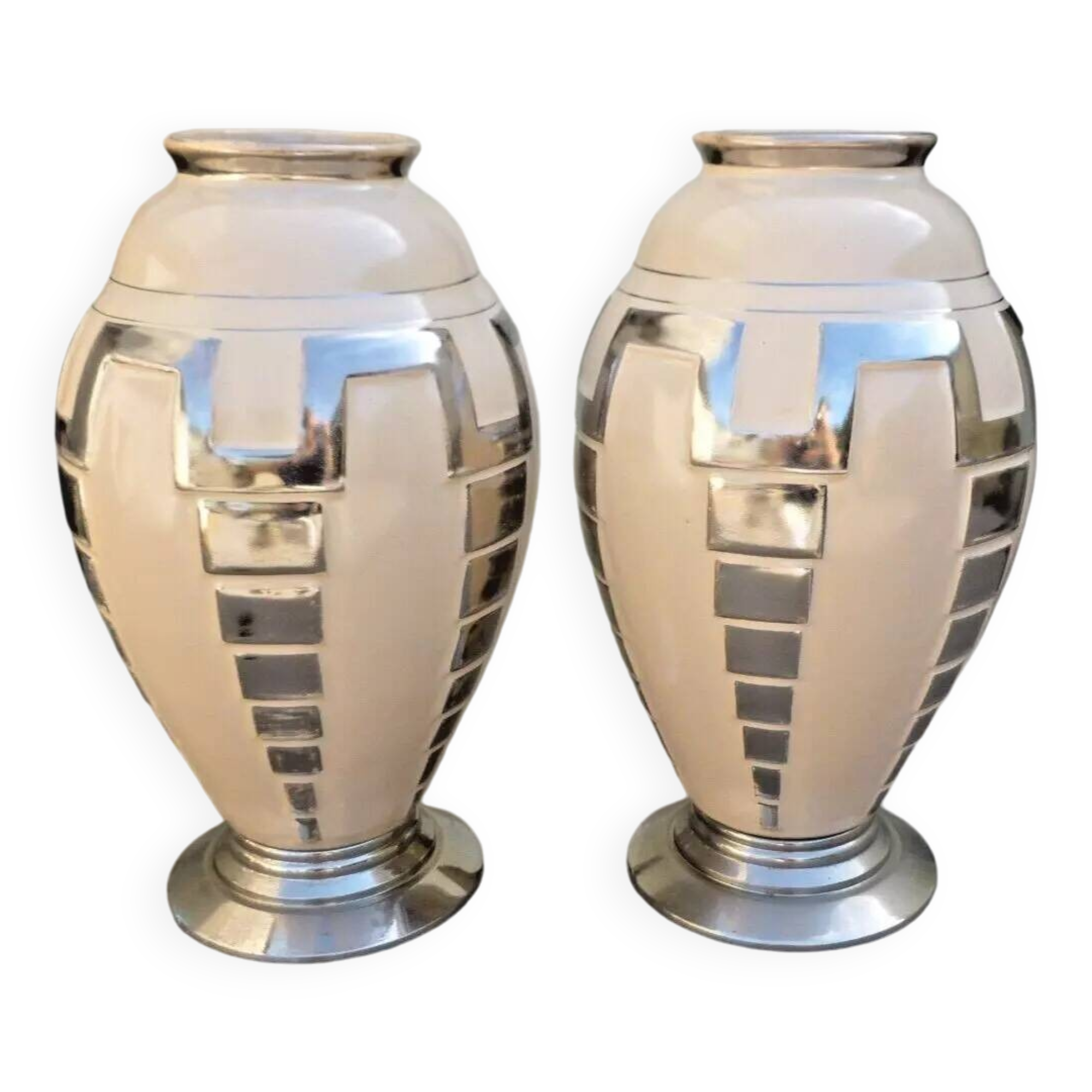 Pair of art deco vases.
