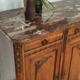 Antique Louis 16 style sideboard, marble