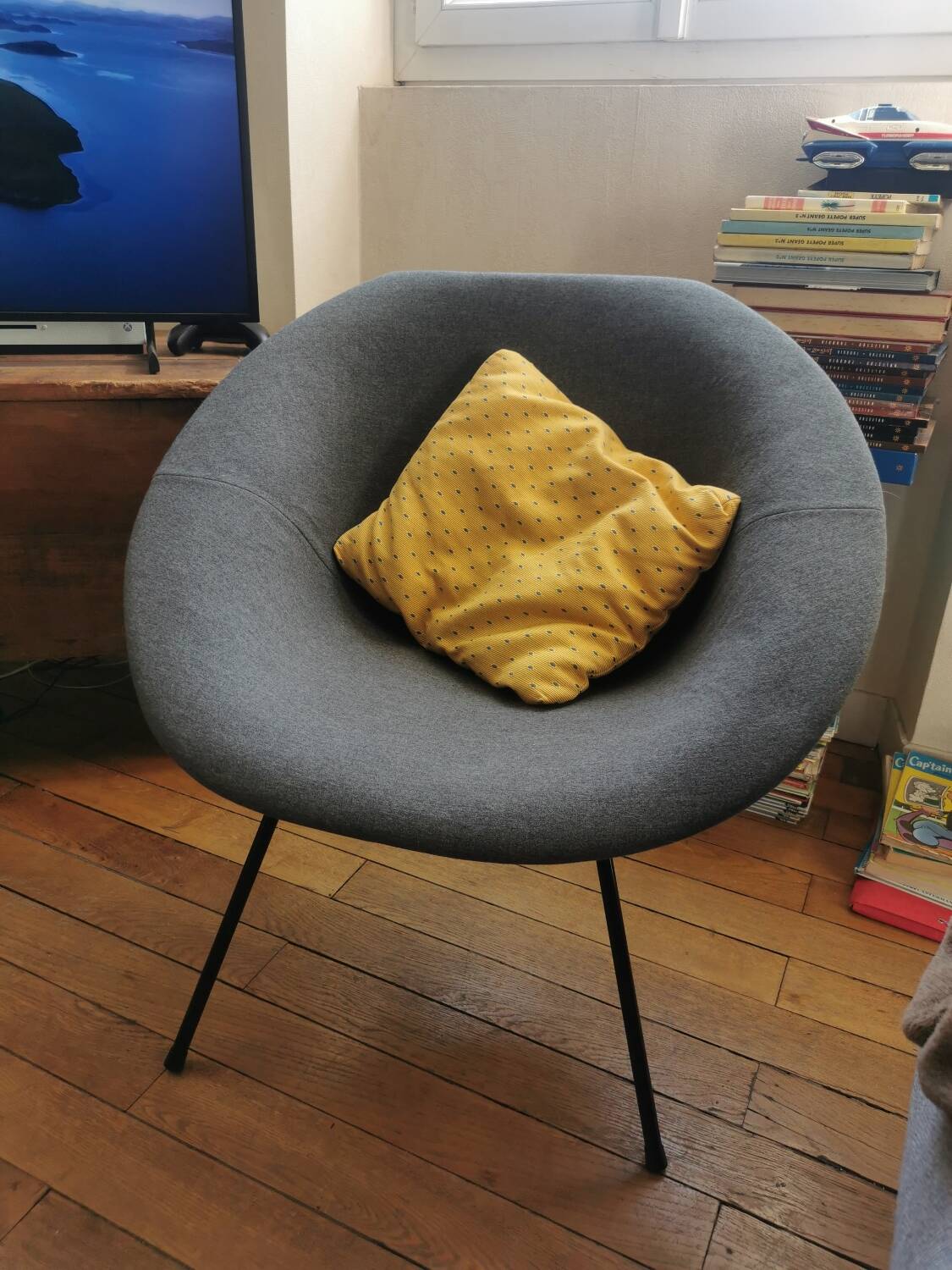 Shell armchair designed by Claude Vassal, 1950