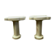 Pair of bathroom stand-up console in 20th century white enamel