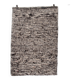 Handwoven recycled cotton rug - Dark brown and cream