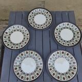 10 flat plates Boch la Louvière 60s