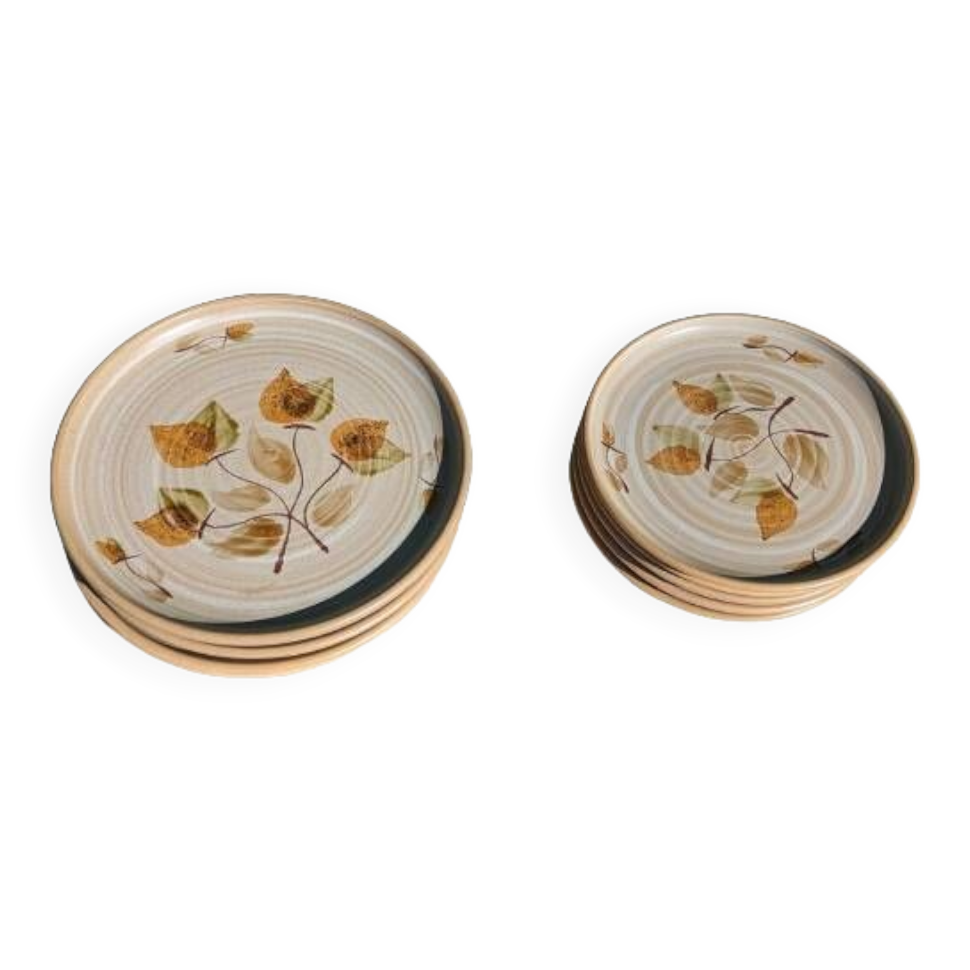 5 dinner plates and 5 small plates Niderviller model Doria