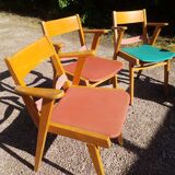 4 armchairs from the 60s 70s