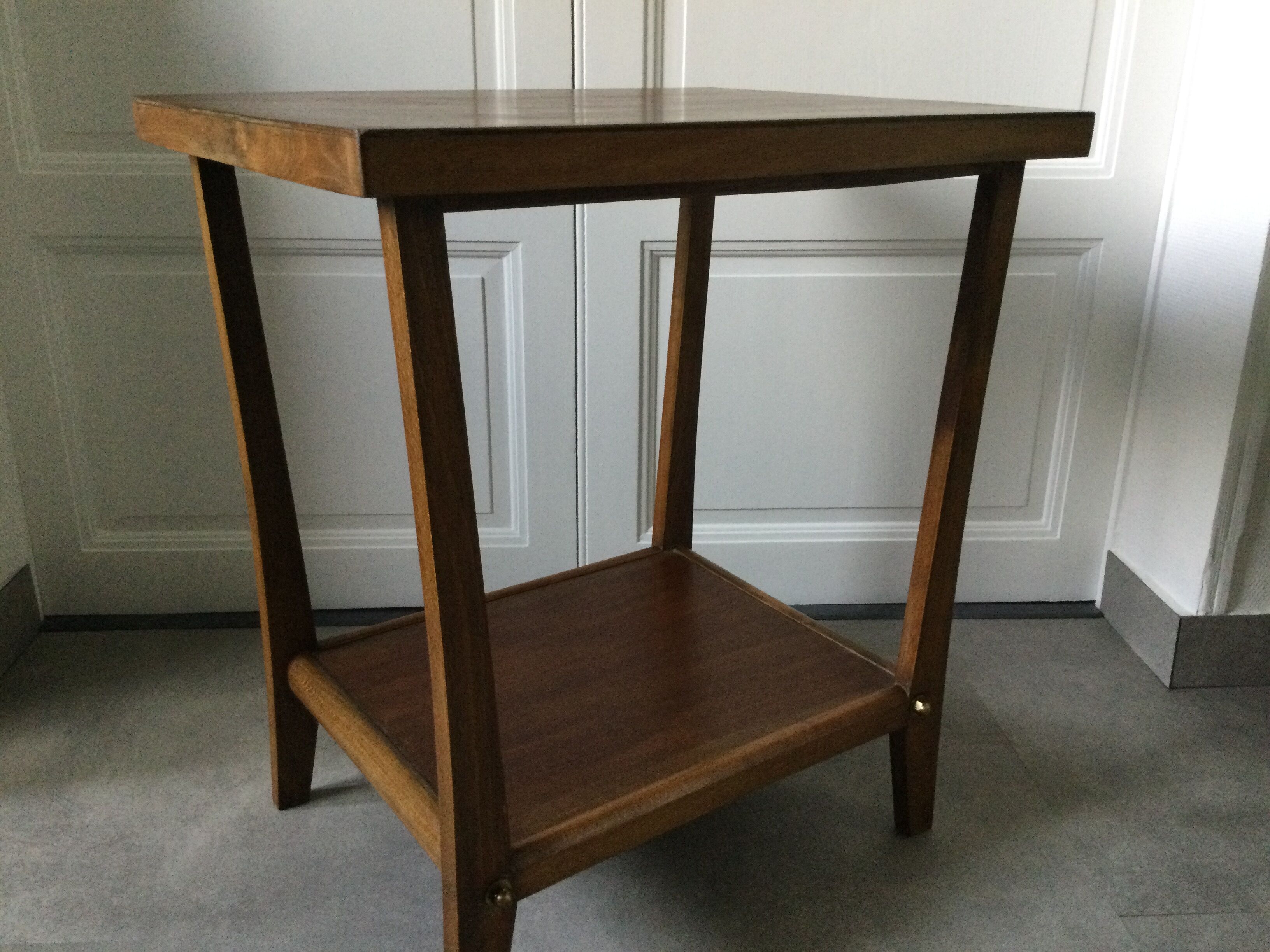 50s wood console art deco style