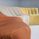 Kwok Hoi Chan "Chromatic" modular sofa in orange, yellow and cream.