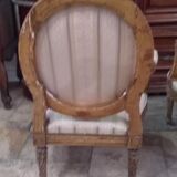 Pair of Louis XVI-style medallion armchairs from Napoleon III