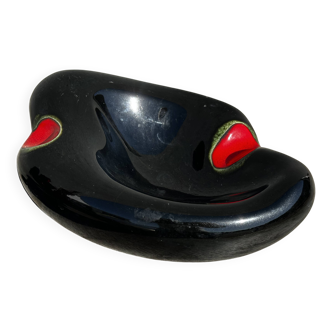 Vallauris ceramic ashtray - pocket tray - pebble shape