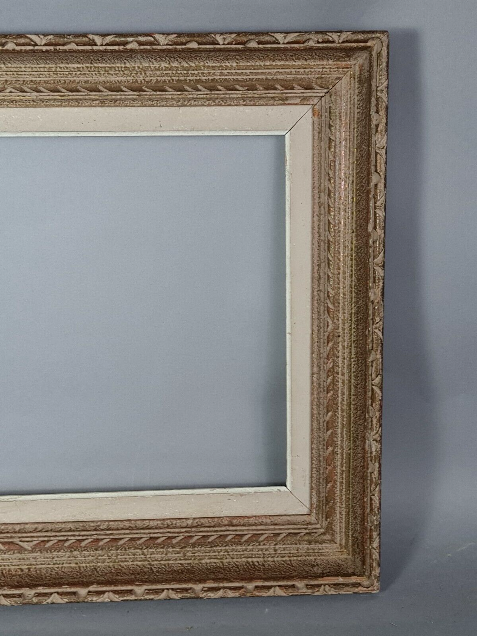Old frame patinated wood montparnasse 59x47 foliage 46x33 cm circa 1930/50 sb104
