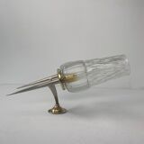 Old double wall lamp in vintage molded glass