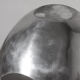 Polished Aluminum Asymmetric Contemporary Deep Bowl, Large
