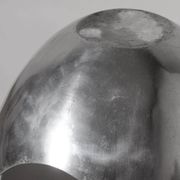 Polished Aluminum Asymmetric Contemporary Deep Bowl, Large