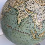 Taride Vintage Aluminum Globe 1940 World Map - 37 cm