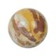 Veined onyx marble obelisk and polished sphere paperweight