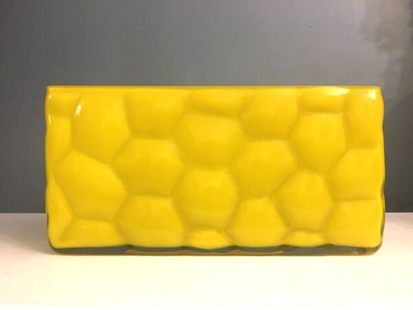 Jardinière en verre décor nid d'abeilles