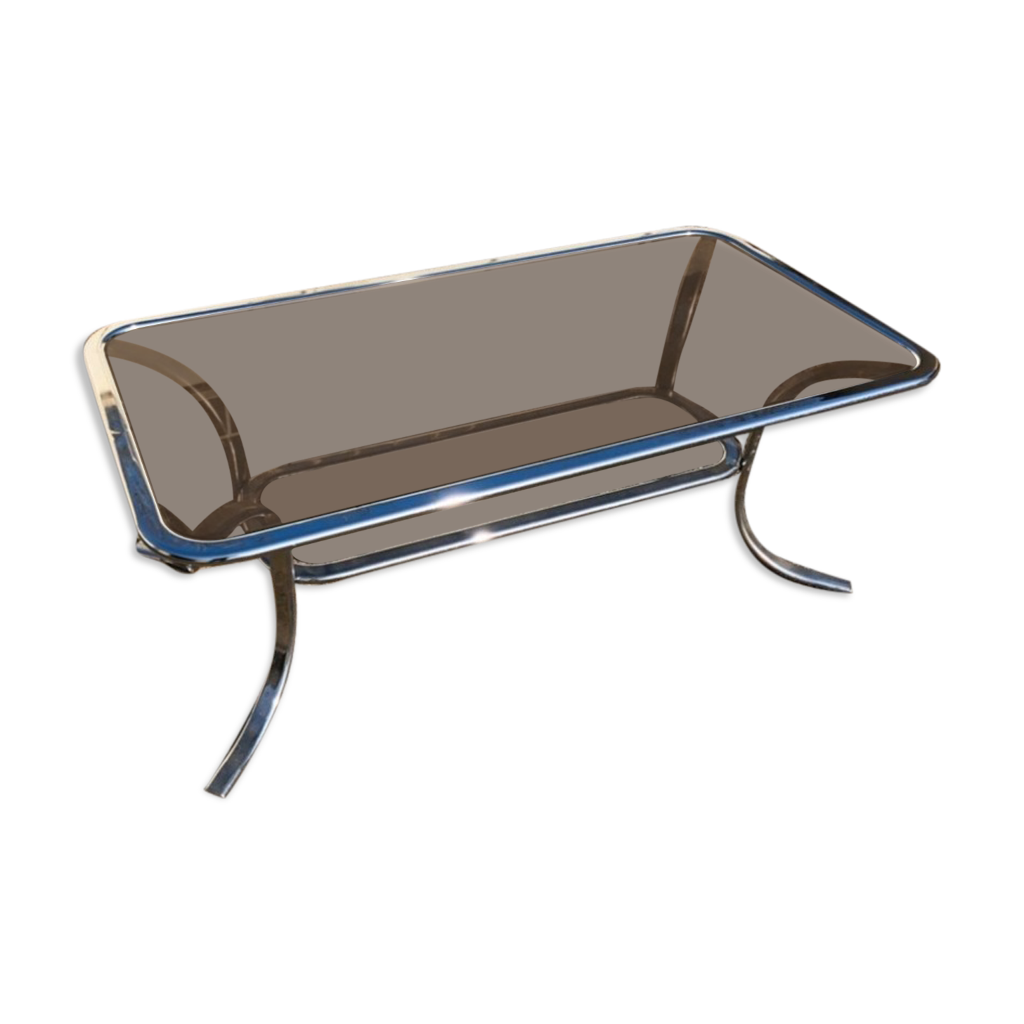 Coffee table structure in chrome 1970