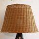Ceramic and rattan lamp from the 20th century.