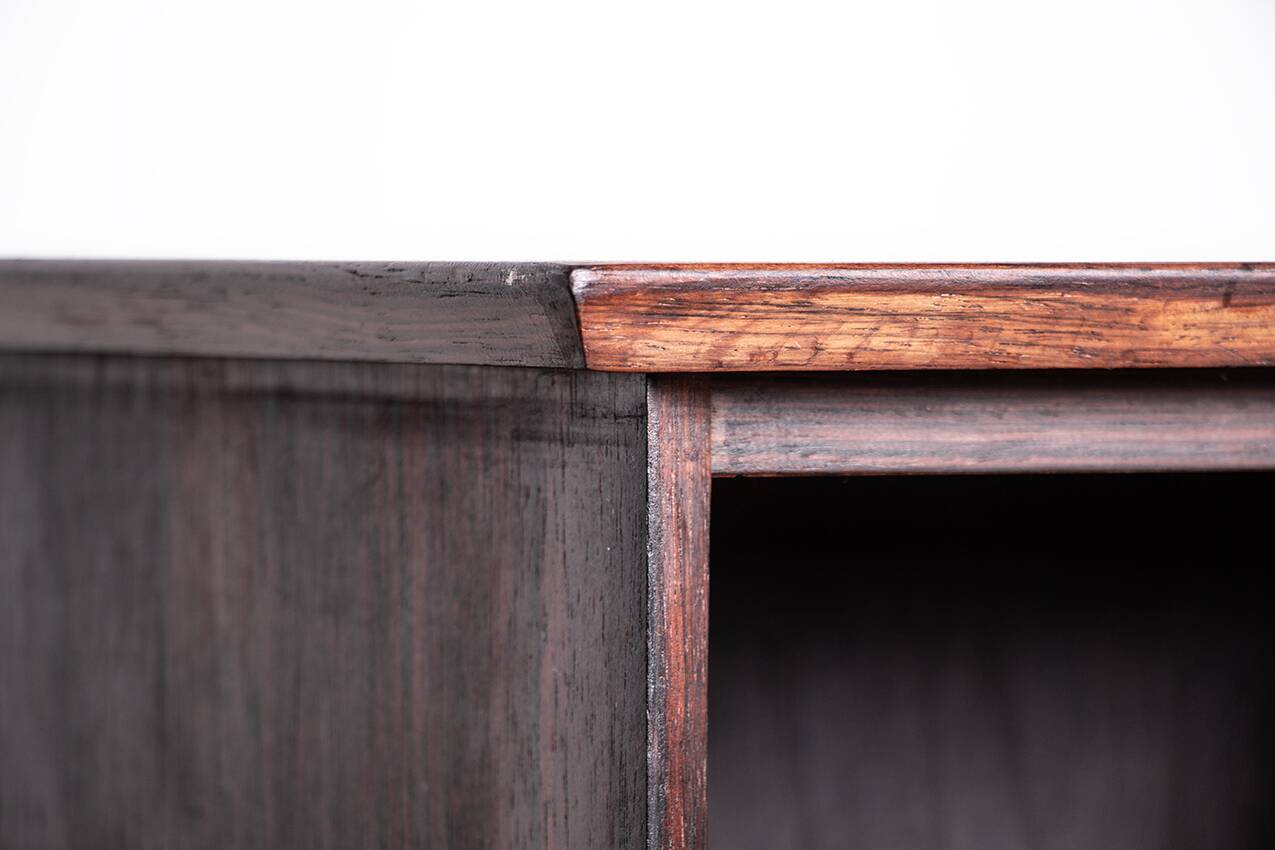 Bureau danois en palissandre et piètement en teck, Johannes Andersen 1960