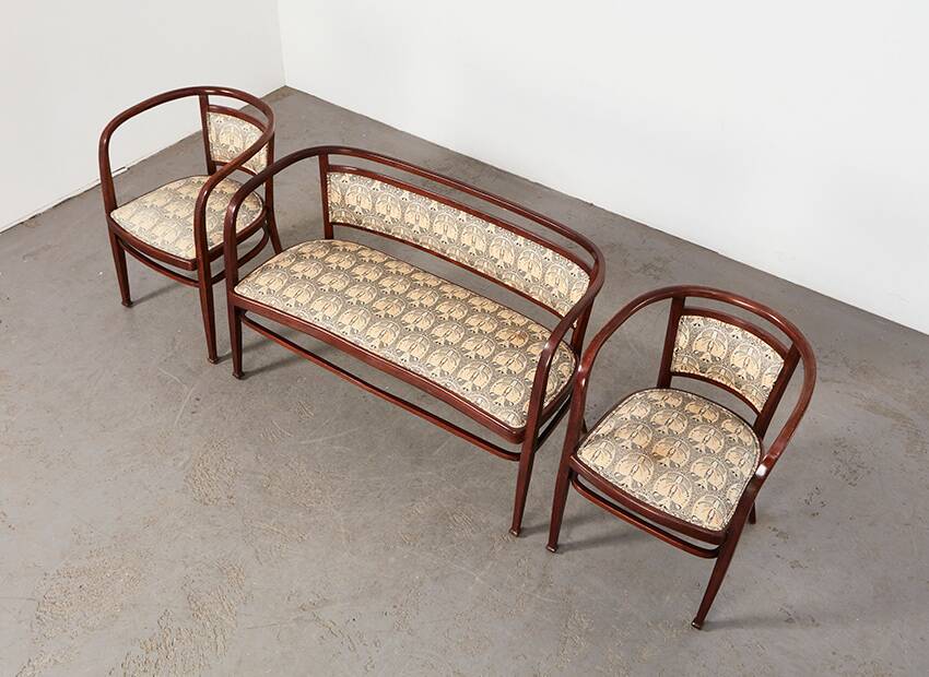 Otto Wagner Wiener Secession Seating Set for Mundus Austria 1903