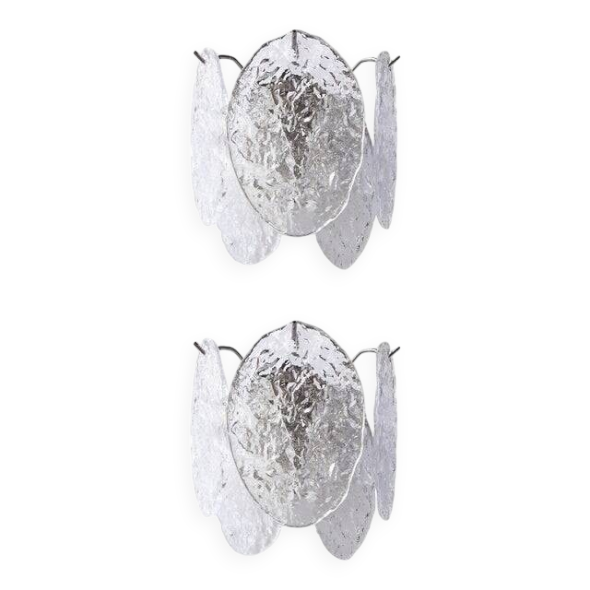 Mid-Century Modern Style “Nuvoletta” Murano Style Glass Disc Wall Sconce