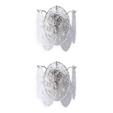 Mid-Century Modern Style “Nuvoletta” Murano Style Glass Disc Wall Sconce